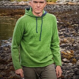 Eribe 100% wool hoodie from Scotland, size M/L, color: Watercress
